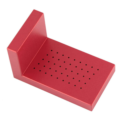 T Type Scribe Sign Measuring Tool, Calibration Ruler Red Woodworking Aluminum Alloy Scribe Sign Measuring Tool