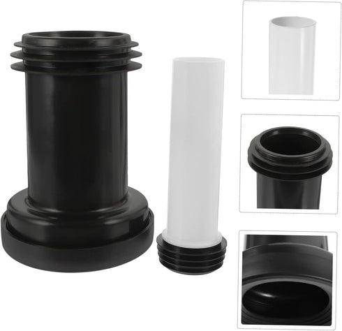 2pcs Toilet Connecting Water Flush Extension, Lengthened Toilet Parts for Wall Drain