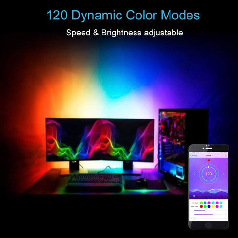 WS2812B WS2811 5V~24V SK6812 SK6812-RGBW WS2812 SM16703 Programmable ALITOVE Addressable LED Bluetooth Controller iOS
