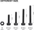 Walfront M3 Screws Assortment Kit with Storage Case, 280PCS Button Head and Socket Head Screws, Bolts, Nuts