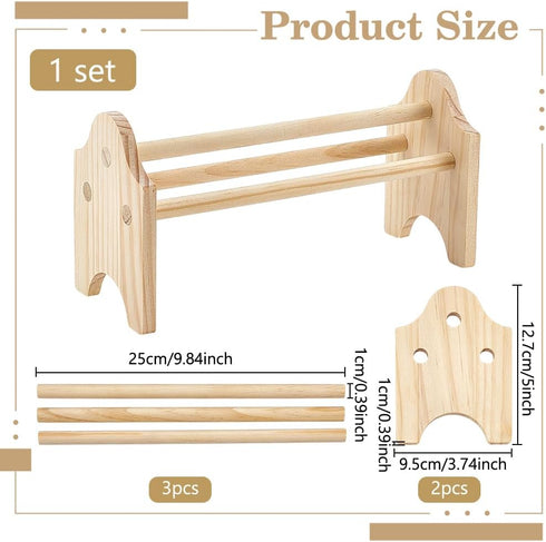 9.8x3.7x5inch BENECREAT Mini Wood Pliers Rack, Jewelry Pliers Holder Rack, Bench Top Organizer for Jewelers Work Bench
