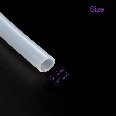 DMiotech 10mm ID 14mm OD 5 Feet Translucent Silicone Tube for Water Air Pump, Industrial Silicone Tubing