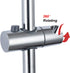 360 Adjustable Shower Head Holder for Slide Bar, Universal Handheld Shower Bracket with Rotation, Wall Mount Bathroom