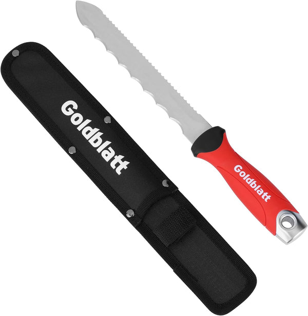 Goldblatt Insulation Knife, 8 Inch Stainless Steel Blade Utility Knife for Cutting Heat Material and Lawn Repair