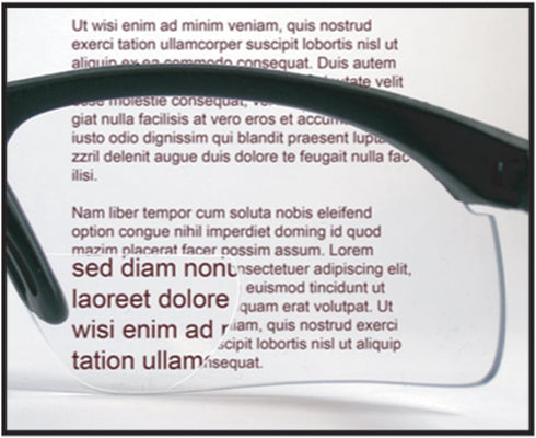 SAS Safety Sidewinder Readers Safety Glasses - Black Frame, Clear 1.5 X Reader Lens