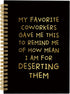 Sarcastic Farewell Gifts for Coworkers, Funny Spiral Notebook, My Favorite Coworkers Gave Me This, 5.5"x8.3", 164 Pages