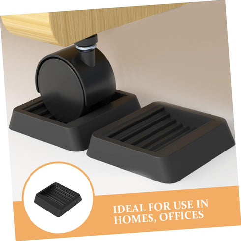 6pcs Cabilock TPU Chair Wheel Stoppers for Office Home Use Flexible Slip Furniture Pads Wheel Slot Fixation for Rolling