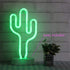 Green Cactus Neon Light Signs LED Cactus Neon Night Lights with Pedestal Room Decor Battery/USB Operation Lamps Neon