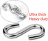 Flammi 2 Pack Heavy Duty S Hooks for Hanging Hammock Stand, Swing Plants, Max 500 Lbs, 3 Inch Long, 5/16 Inch Thick