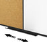 XBoard Magnetic Whiteboard 36 x 24 - Combo Dry Erase Board/Cork Board with Black Aluminum Frame, Colorful Push Pins