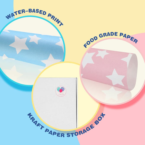 100 Pack Cotton Candy Cones Rainbow Stars - Candy Park Multicolor Paper Cones, For Cotton Candy Machines & Candy Floss