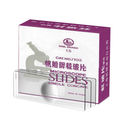 Vision Scientific VSP103, 72 Pcs Single Concave Microscope Slides