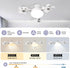 amgolibi Bulb Dimmable 3-Speed, Bulb Socket Fan Light with Remote, Screw in Ceiling Fan, Light Fan with LED, Easy
