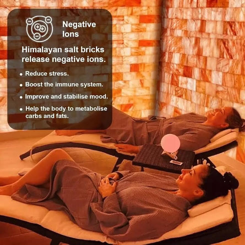 Build Salt Wall 8x4x1 (4), Himalayan Salt Tiles for Walls Size | Himalayan Salt Bricks to Build Salt Room & Home