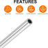 uxcell 5Pcs 304 Stainless Steel Tube, OD 3mm x 0.5mm Wall Thick 250mm Length Capillary Tubing for Industry Machinery