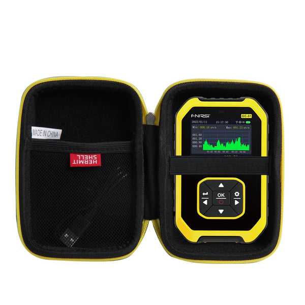 Hermitshell Hard Travel Case for FNIRSI Geiger Counter Nuclear Radiation Detector - Black+Yellow Zipper