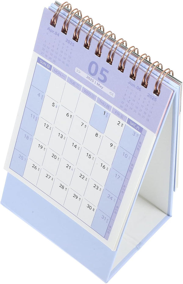 DOITOOL Small Academic Desk Calendar Standing Desktop Organizer with Manual Date Change