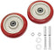 URBEST Push Cart Wheels, Heavy Duty 3 Inch PU Caster Wheels Bearings