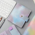 Purple PU Leather Budget Binder Cover, A7 6-Ring Money Organizer, Refillable Loose Leaf Receipt Notebook with Pockets