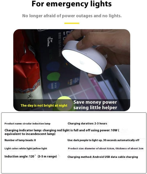 LianGSanSan LED Motion Sensor Night Light, Wall Sconce for Living Room, Bedroom, Bathroom, Kitchen, Dining Room
