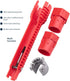 8-in-1 Multi-purpose Faucet and Sink Installer Wrench for Toilet Bowl, Sink, Bathroom, Kitchen Plumbing Repair (Red)