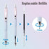 Gel Pens Medium Point 0.7mm Black Ink, Retractable Cute Pens for Smooth Writing, School Office Supplies, Pack of 18