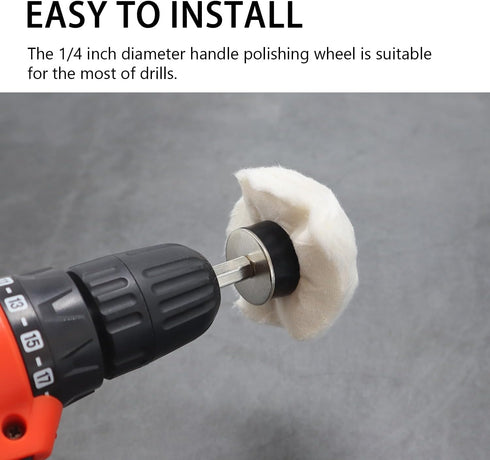 SCOTTCHEN Buffing Wheel for Drill, 11PCS Polishing Ball Kit for Metal, Wood, Plastic, and More