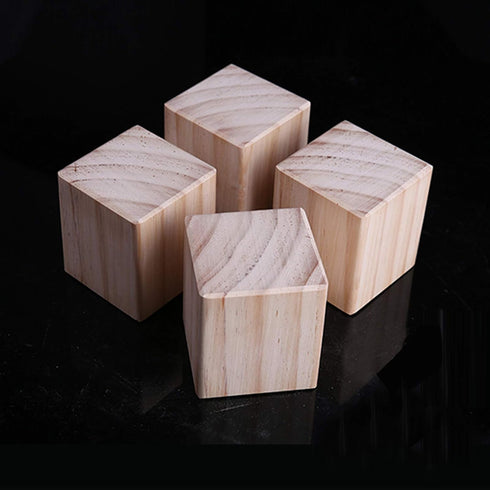 KDDEON Set 4 Legs,23 (5x5x8cm/2x2x3.1in) of Solid Wood Pine Block Furniture Risers Legs,Table Legs Bed Legs Sofa Couch
