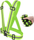 Reflective Vest Running Gear, High Visibility Elastic Adjustable Motorcycle Walking Reflective Vest for Men and Women