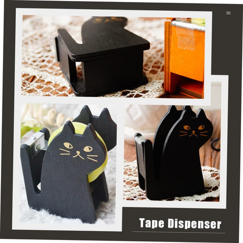 STOBOK Cat Tape Holder, Cute Desktop Tape Dispenser, Vintage Washi Tape Cutter