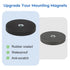 QZYIPI 8 Pack 1/4"-20 30LBS 1.69 Inch Rubber Coated Neodymium Magnets with Thread Hole, Strong Mounting Magnetic Base