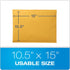 Quality Park Large Bubble Mailers, 10.5 x 15 Durable Brown Kraft Shipping Envelopes, 25/Box (QUA85763)