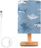 ALAZA Blue Octopus Shark Bedside Table Lamp with USB Port for Bedroom