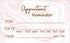 RXBC2011 Appointment Reminder Cards - Marble Pink and Gold, Pack of 100