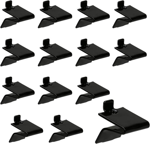 Lenink 256P-ZC Adjustable Pilaster Shelf Clip, 14 Pcs Black Shelving Brackets Clips