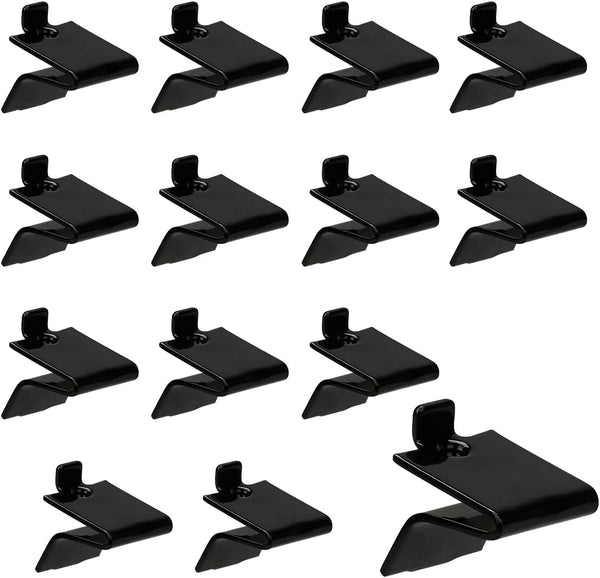 Lenink 256P-ZC Adjustable Pilaster Shelf Clip, 14 Pcs Black Shelving Brackets Clips
