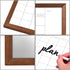 TORASO Dry Erase Monthly Calendar Board, Solid Wood Frame Magnetic Whiteboard for Wall, 12"x 16" Walnut Brown