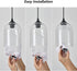 7.87" Mini Glass Pendant Light H Hanging Light Fixture with Frosted Glass Farmhouse Black Modern Cylinder Pendant