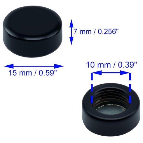 HAJXZH 4 M10 PCS Lamp Shade Harp Bracket Top Cap Black Thread Lamp Finial Cap Knob for Table Lamps and Floor Lamps