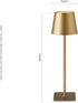 15-Inch 3 Dimming, 48 Elements Rechargeable LED Table Lamp - Metal Construction with Touch Control, Light Colors