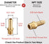 3/8 Inch Hose Barb to 1/4 Inch NPT Male Thread - Brass Air Hose Barb Fittings, 10 Piece