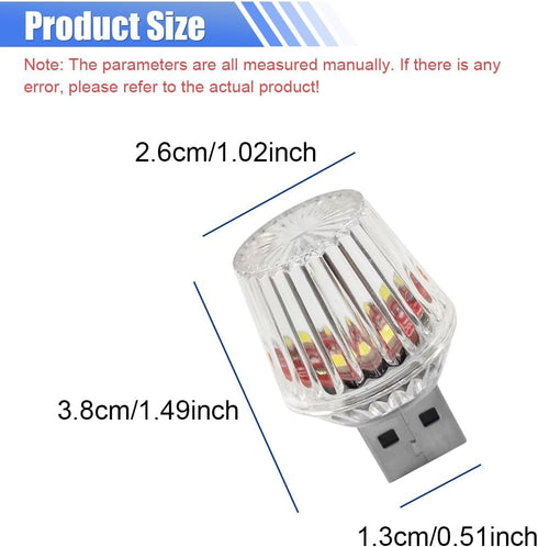 YoRise Car USB Night Light, Plug-in Mini Auto Interior Atmosphere Light, Portable USB Car LED Lights, Universal