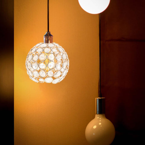 4.33In ARTIBETTER Crystal Glass Lampshade Decorative Ceiling Light Cover Replacement Fixture for Home Bedroom Cafe