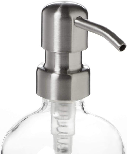 Stainless Soap Dispenser Pumps - 2pk Replacement for Bottles or Mason Jars