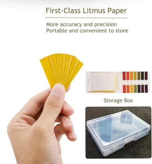 3 Pack pH.1-14 Test Paper - Extensive Litmus Test Paper, 240 Strips with Storage Case for Water, Soil Testing