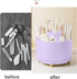 Desk Pencil Pen Holder 5 Slots 360°Degree Rotating Pencil Pen Organizers for Desk Desktop Storage Stationery Supplies Organizer Cute Pencil Cup Pot Kids Desk Organizer for Office Home School(Purple 2)