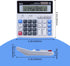 M&G Desk Calculator, 12 Digit Extra Large LCD Display, Dual Solar Power and Battery, Big Button Accounting Calculator