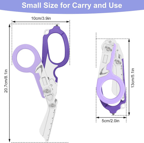 Heyear 6 1 Trauma Shears, In Emergency Shears, Stainless Steel Foldable Trauma Scissors with Compatible Holster