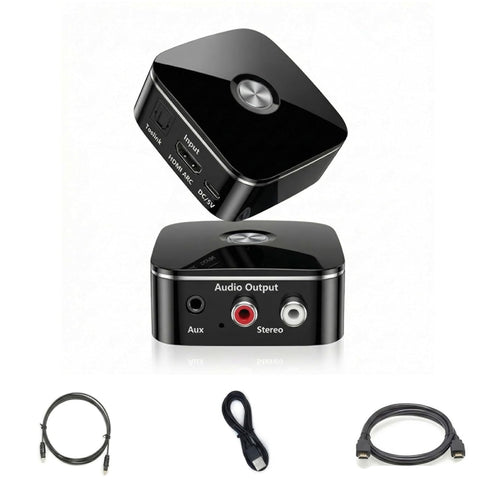 DOREWINAUD HDMI ARC Audio Extractor Converter,with Bluetooth 5.3 Audio Receiver Digital to Analog