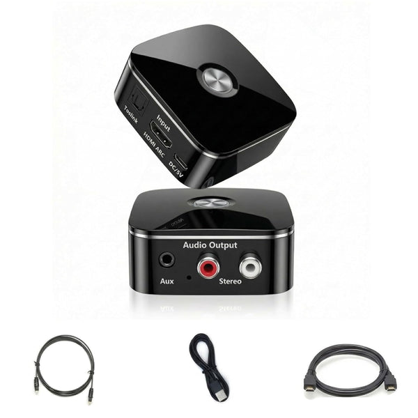 DOREWINAUD HDMI ARC Audio Extractor Converter,with Bluetooth 5.3 Audio Receiver Digital to Analog
